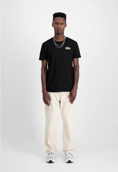 Alpha Industries T-Shirt Puff Print Logo Schwarz/Dunkelblau