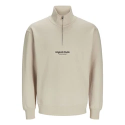 Jack & Jones Sweatshirt JORVesterbro Quarter Zip Beige/Braun/Khaki