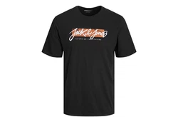 Jack & Jones T-Shirt JJTILEY Orange/Schwarz