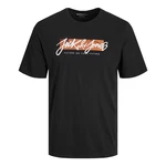 Jack & Jones T-Shirt JJTILEY Orange/Schwarz