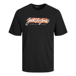 Jack & Jones T-Shirt JJTILEY Orange/Schwarz