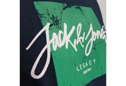 Jack & Jones T-Shirt JJTILEY Dunkelblau/Dunkelgrün/Türkis