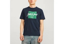 Jack & Jones T-Shirt JJTILEY Dunkelblau/Dunkelgrün/Türkis