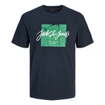 Jack & Jones T-Shirt JJTILEY Dunkelblau/Dunkelgrün/Türkis