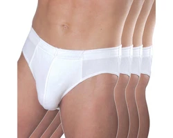 HERMKO Slip 8300 4er Pack Herren Sportslip Creme/Weiß
