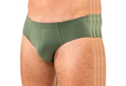HERMKO Slip 8300 4er Pack Herren Sportslip Dunkelgrün/Grün/Khaki