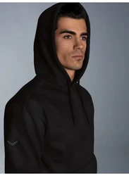 Trigema Kapuzensweatshirt TRIGEMA Hoodie schwarz