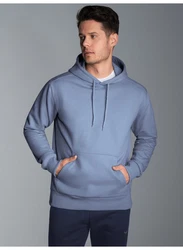 Trigema Kapuzensweatshirt TRIGEMA Hoodie blau
