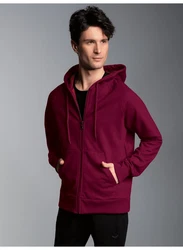 Trigema Sweatjacke mit Kapuze Dunkelrot/Lila/Rosa/Bordeaux