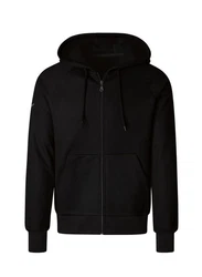 Trigema Sweatjacke mit Kapuze Schwarz/Braun