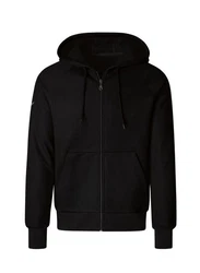 Trigema Sweatjacke mit Kapuze Schwarz/Braun