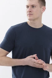 Mey Pyjamaoberteil Serie Relax Uni Dunkelblau/Blau