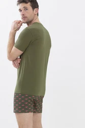 Mey Pyjamaoberteil Serie Relax Uni Dunkelgrün/Khaki