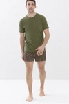 Mey Pyjamaoberteil Serie Relax Uni Dunkelgrün/Khaki