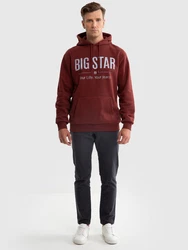 BIG STAR Kapuzensweatshirt ASHLYNO Dunkelrot/Braun/Rot