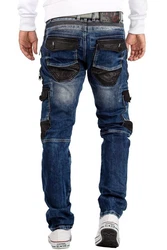 Cipo & Baxx Bikerjeans Herren Hose BA-CD561/BA-CD586 im Cargo Stil rot
