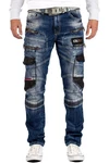 Cipo & Baxx Bikerjeans Herren Hose BA-CD561/BA-CD586 im Cargo Stil rot