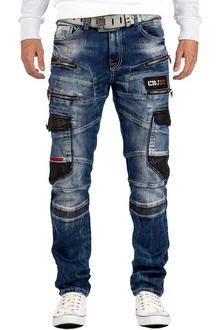 Cipo & Baxx Bikerjeans Herren Hose BA-CD561/BA-CD586 im Cargo Stil