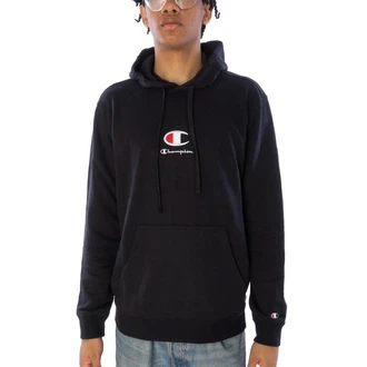 Champion Sweatshirt Hooded Sweatshirt mit neuem Champion-Logo schwarz (219845)
