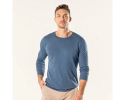 LIVING CRAFTS Langarmshirt FRANK GOTS zertifiziert Dunkelblau/Blau/Grau/Hellblau