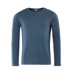 LIVING CRAFTS Langarmshirt FRANK GOTS zertifiziert Dunkelblau/Blau/Grau/Hellblau