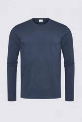 Mey Langarmshirt Serie Relax Uni Dunkelblau/Hellblau/Blau/Lila