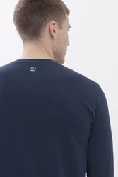 Mey Langarmshirt Serie Relax Uni Dunkelblau/Hellblau/Blau/Lila