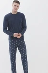 Mey Langarmshirt Serie Relax Uni Dunkelblau/Hellblau/Blau/Lila