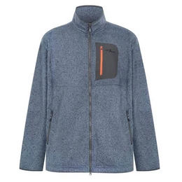 Strickfleecejacke Herren Fleecejacke Liam mit Stehkragen in Strickoptik