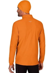 Trigema Sweatshirt Langärmeliges Sportshirt mit Reißverschluss orange/leuchtorange