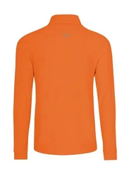 Trigema Sweatshirt Langärmeliges Sportshirt mit Reißverschluss orange/leuchtorange