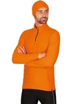 Trigema Sweatshirt Langärmeliges Sportshirt mit Reißverschluss orange/leuchtorange