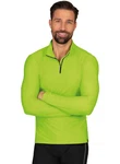 Trigema Sweatshirt Langärmeliges Sportshirt mit Reißverschluss gelb (lemon)