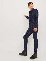 Jack & Jones Slim-fit Jeans JJIGlenn JJEvan Dunkelblau/Blau
