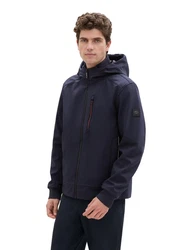 TOM TAILOR Jacke Softshelljacke mit Kapuze navy