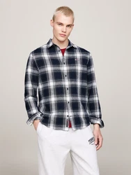 Tommy Jeans Langarmhemd TJM REG CHECK FLANNEL SHIRT EXT Blau/Hellblau/Rot