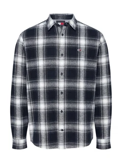 Tommy Jeans Langarmhemd TJM REG CHECK FLANNEL SHIRT EXT Blau/Hellblau/Rot