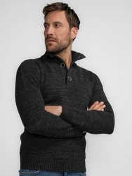 Petrol Industries Pullover 'Brevig' Dunkelgrau/Schwarz/Grau