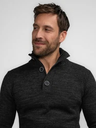 Petrol Industries Pullover 'Brevig' Dunkelgrau/Schwarz/Grau