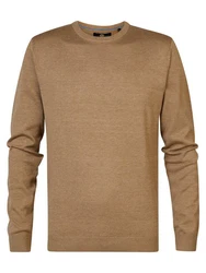 Petrol Industries Pullover Nenana Men Knitwear Round Neck Basic Braun/Khaki