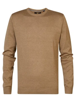 Petrol Industries Pullover Nenana Men Knitwear Round Neck Basic Braun/Khaki