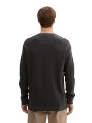 TOM TAILOR Pullover Strick (1-tlg) schwarzmeliert