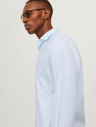 Jack & Jones Langarmhemd JPRBLAPARKER CHECK Hellblau/Blau