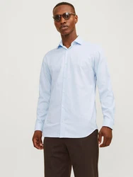 Jack & Jones Langarmhemd JPRBLAPARKER CHECK Hellblau/Blau