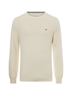 Gant Rundhalspullover Creme/Weiß/Khaki/Gelb Gant Rundhalspullover Creme/Weiß/Khaki/Gelb