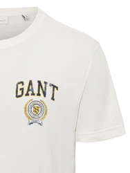 Gant T-Shirt CREST GRAPHIC Regular Fit Khaki/Grau/Dunkelblau
