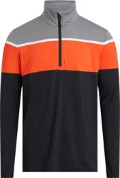 Rollkragenpullover Diego M Herren-Funktions-Shirt Skioberteil schwarz/orange/grau