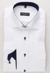 Eterna Langarmhemd Comfort Fit Weiß/Creme
