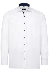 Eterna Langarmhemd Comfort Fit Weiß/Creme