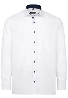 Eterna Langarmhemd Comfort Fit Weiß/Creme